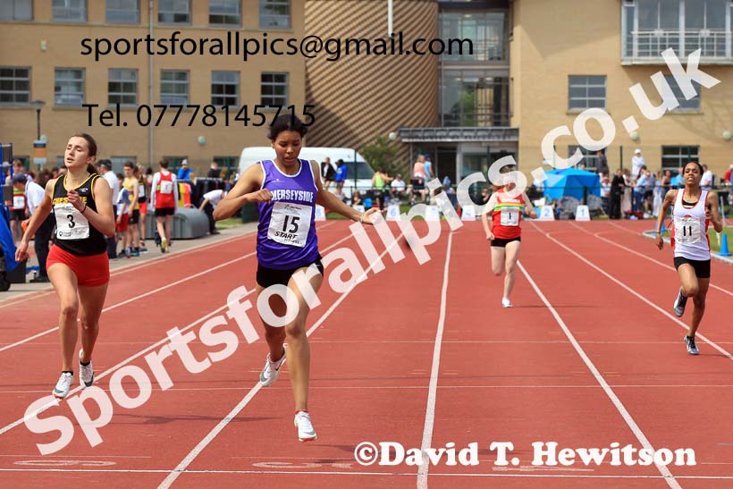 Womens Under-17s 300 metres, 2022 Northern Inter Counties U17s and U15s Track and Field, York, Thursday, June 2nd. Photo: David T. Hewitson/Sports for All Pics